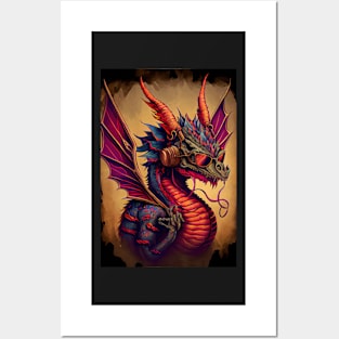 Psychedelic Dragon Posters and Art